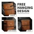 thumbnail image 3 of HOTOR Car Trash Can with Lid, Leak-Proof Car Garbage Can with Mesh Pockets, Car Accessories, 2 Gallons, Brown, 3 of 6