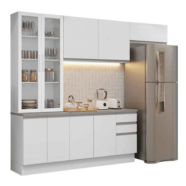 Cocina Integral Completa Armario de Vidrio Madesa Glamy BB16