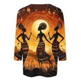 thumbnail image 3 of Tbopshirt Black History Month Shirts Women,Plus Size Tops 3/4 Sleeve,Fashion Printed Casual Round Neck Pullover Womens Graphic T Shirts,S-XXXL,Black History Gifts, 3 of 5