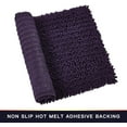 thumbnail image 6 of Walensee Non-Slip Bathroom Rugs Chenille Soft Striped Plush Bath Mat, 20" x 32", Dark Purple, 6 of 7