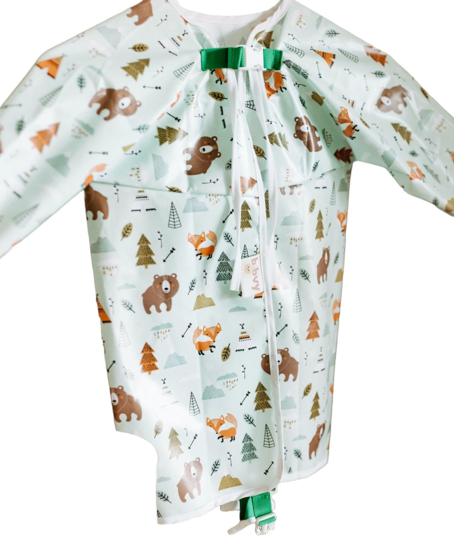 Bibvy Mess Proof Baby Bibs, Toddler Feeding, Silicone Catcher, Chair Attaching, Waterproof, 6-36 Mos