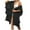 Black, variant on Women Beach Cover up Open Front Summer Shirt Cardigan Bikinis Bathing Suit Cover Ups Short Sleeve Open Front Sheer Ruffle Fringe Pool Swimsuit Kaftan Plain Swimwear Kimono