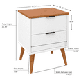 thumbnail image 2 of Solid Wood Nightstand – 2 Drawer Modern Bedside Table for Bedroom, Apartment or Small Spaces, 2 of 8
