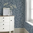 thumbnail image 5 of Tempaper Vintage Vine Blue Peel and Stick Wallpaper, 20.5" x 16.5', 5 of 6