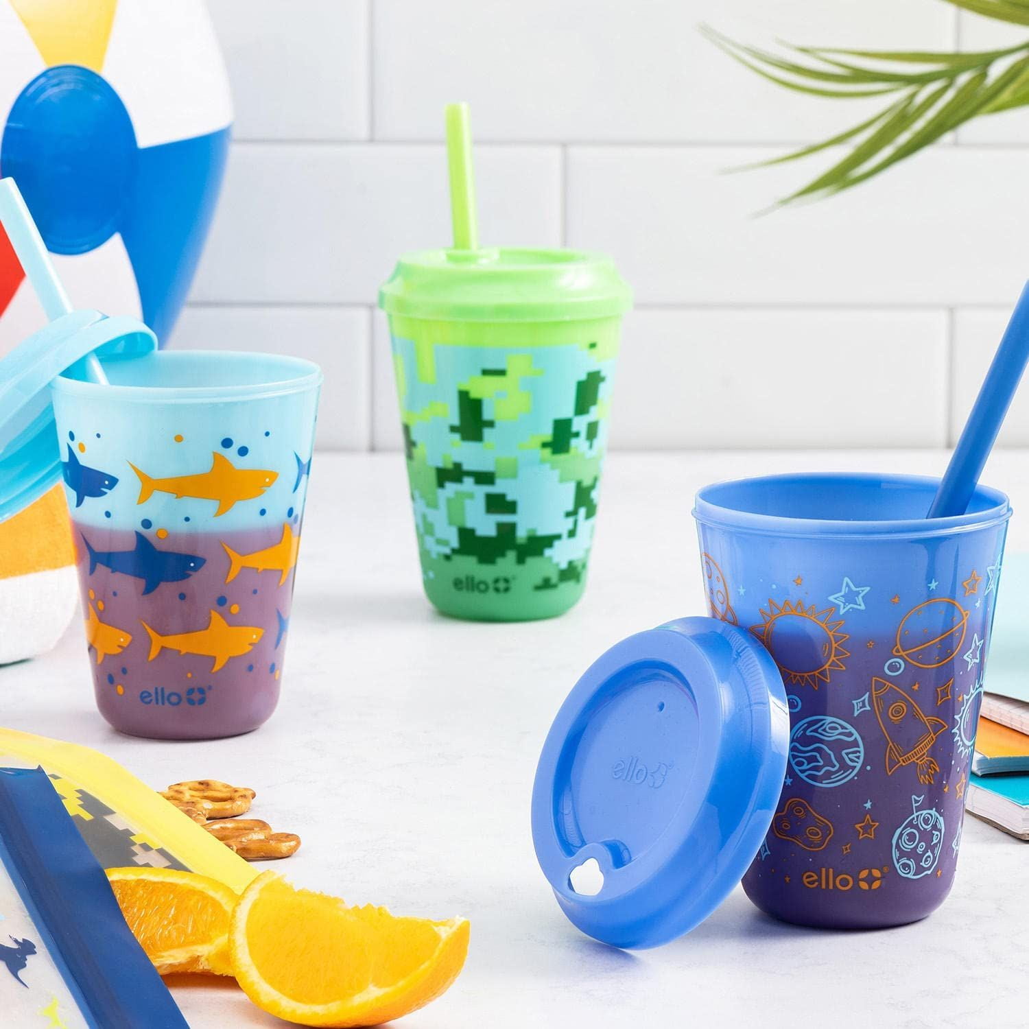 Ello Kids 12-Ounce Color Changing Tumblers with Lids and Straws, 10 Pack  (Assorted Colors) - Sam's Club