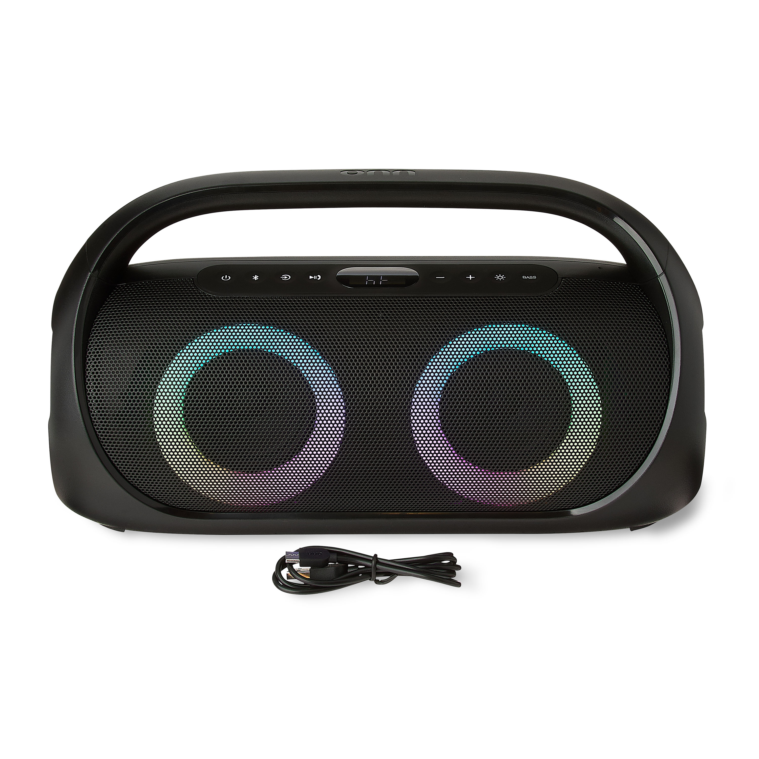 Boombox FM portátil onn con iluminación LED 2