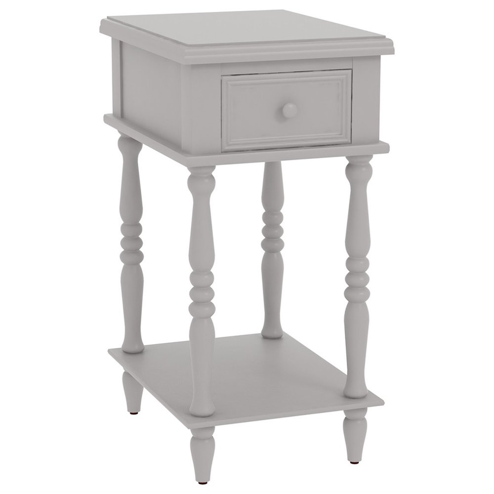 Urbanest Adams Accent End Table With Drawer, 27" Tall, Gray Walmart