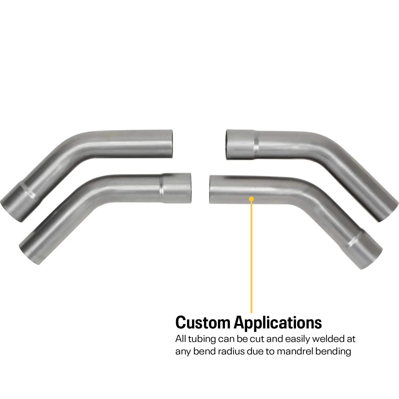 3 Inch Dual Exhaust System Kit with Mufflers, Mild Steel