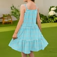 thumbnail image 4 of Abcomgle Cute Sundresses Dresses for Girls 10-12 Casual Spaghetti Strap Sleeveless Girls Cami Dresses Plaid Sundresses Boho A-Line Tiered Dresses for 6-14 Years,Sky Blue, 4 of 6