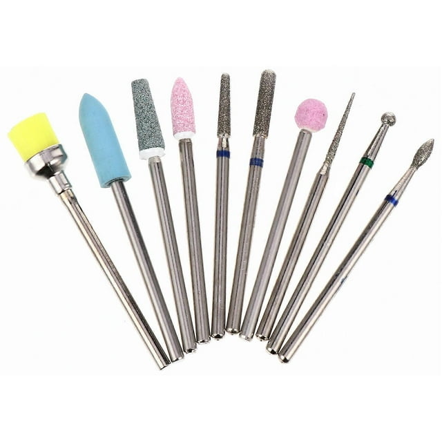 Nail Drill Bits for Polishing Made of Tungsten Steel Durable Safe to Use 10pcs Set