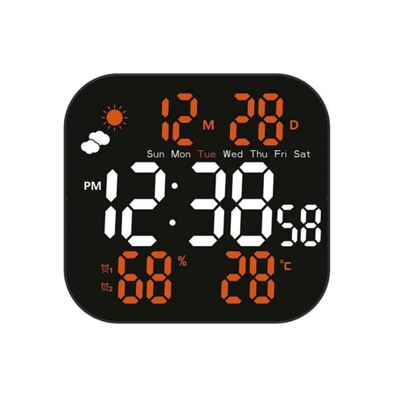 Giaone Large Display Digital Alarm Clock Bedroom Desck Clock with Date Table Clocks