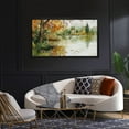 thumbnail image 2 of Forest Wall Art Lakeside Family Rustic Landscape Nature Canvas Art Wall Decor For Bedroom Livingroom Office, 2 of 8