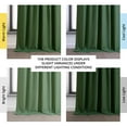thumbnail image 5 of Half Price Drapes Pine Forest Green Bellino Textured Faux Linen Room Darkening Curtains For Bedroom & Living Room Curtains(1 Panel), Curtains 108 Inches Long, 50W X 108L, 5 of 12