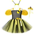 thumbnail image 5 of SRZYMJ Girls Dress Tutu Skirt with for Party Performance Holiday Celebration b-Yellow 6-7 Years, 5 of 9