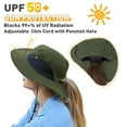 thumbnail image 4 of Outdoor Wide Brim Sun Hats Blocking UV Protection Cap UPF 50+ Foldable Mesh Net for Finishing, Hiking, Camping by Solari, 4 of 7