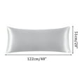 thumbnail image 7 of PiccoCasa1 PC Satin Body Pillowcases Soft with Envelope Silver 20"x48", 7 of 7