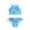 Sky Blue, variant on Girls Swimsuits Cute 2 Piece Bathing Suit Tankini Sport Daisy Halter Summer Beach Swim Suit Girls' Swimwear Blue Size 10-