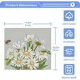 thumbnail image 3 of GZHJMY Watercolor White Daisies Flowers Bee Wash Cloths 4 Pcs Small Cotton Wash Towels for Bathroom, 3 of 6