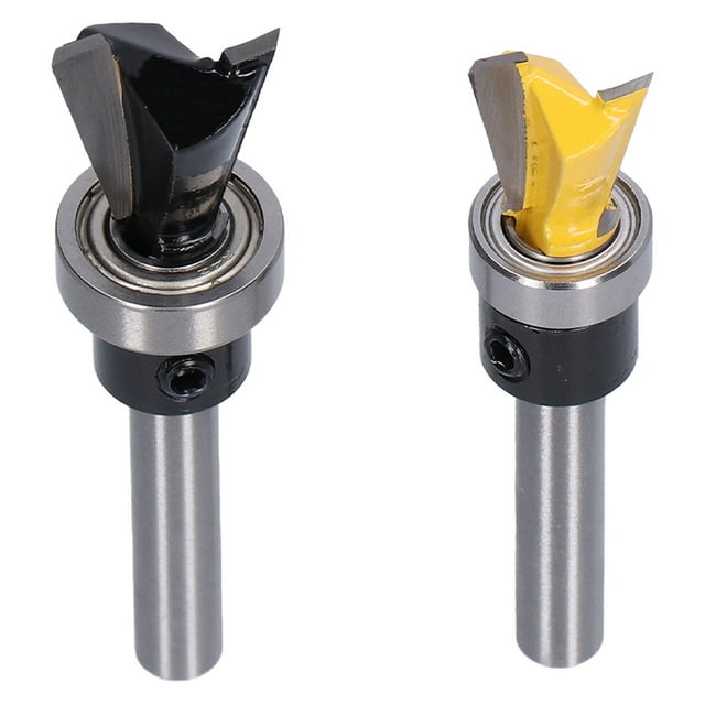 Dovetail Joint Router Bit, 2Pcs/Set Carbide Pattern Router Bits 1/4in