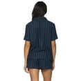 thumbnail image 2 of Felina - Mirielle Collar Pajama & Short Set - 100% Cotton Comfort, Lightweight Lounge & Sleepwear (Navy Whisper, X-Large), 2 of 2