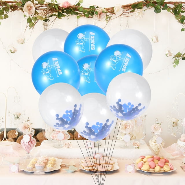 STRANDCHIC 10Pcs Spaceman Balloon with Sequins Made of Latex for Gathering and Party Decoration