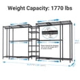 thumbnail image 3 of VIPEK X5 Extra Large Expandable Clothes Rack Adjustable from 7'8" to 10'5", Reach-in Closet Metal Clothing Racks , Black, 3 of 8