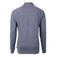 thumbnail image 3 of Men's Cutter & Buck  Heather Navy Frisco RoughRiders Adapt Eco Knit Heather Big & Tall Quarter-Zip Pullover Top, 3 of 3