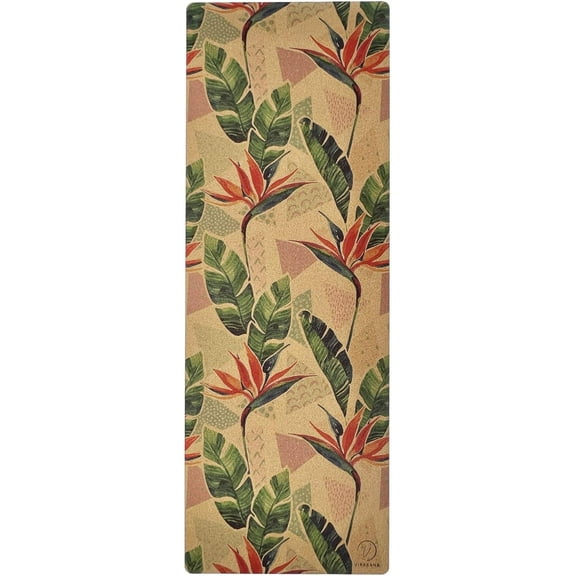 Eco-Friendly, Non-Toxic Cork Yoga Mat. Sweat Resistant, Non-Slip Flat Mat. Ideal for Hot Yoga, Bikram, Vinyasa, Power, Pilates, HIIT Workouts. (72" x 26" x 4mm)