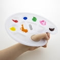 thumbnail image 6 of BAZIC Paint Palette 10 Mixing Oval Tray w/ Thumb Hole, 2-Pack, 6 of 7