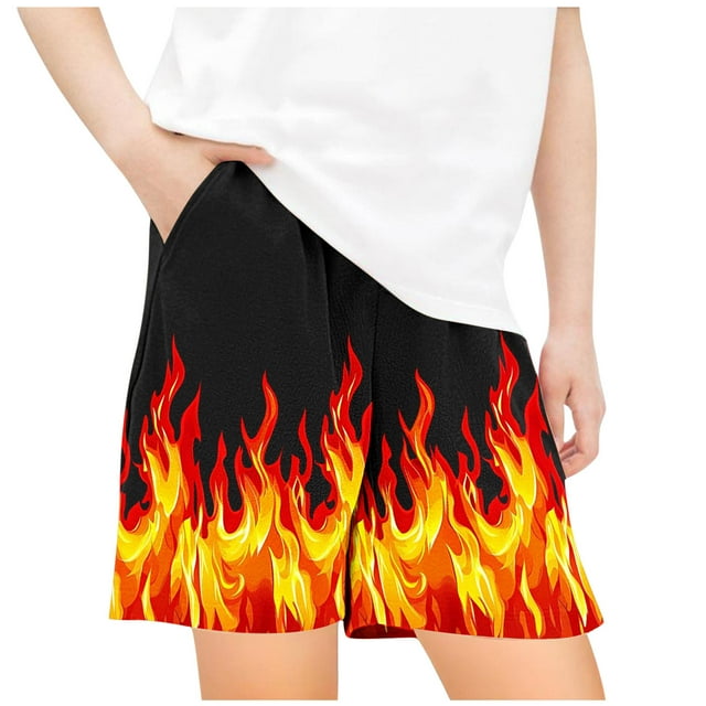 Odeerbi 5-14 Años Niños Niñas Pantalones Cortos de Estampado Tropical Hawaiano Pantalones de Baño En Seco Rápido Pantalones Cortos de Tabla de Playa