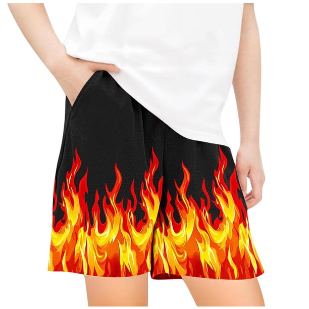 Odeerbi 5-14 Años Niños Niñas Pantalones Cortos de Estampado Tropical Hawaiano Pantalones de Baño En Seco Rápido Pantalones Cortos de Tabla de Playa