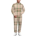 thumbnail image 3 of Men Women Hoodie + Pants Suit 2 Pcs Plaid Pattern Green And Pink. Sportwear Mens Tracksuit Set Clothing, 3 of 6