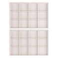 thumbnail image 2 of Unique Bargains 2pcs Stackable Velvet Jewelry Organizer Trays with Removable Dividers Light Pink-12 Grid Tray, 2 of 7