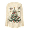 thumbnail image 5 of Garbnen S-5XL Christmas Long Sleeve Shirts Women Funny Christmas Tree Graphic T Shirts for Women Plus Size Holiday Pullover Tops for Women XL, 5 of 6