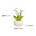 thumbnail image 3 of Sokhug Fake Flower, Mini Potted Artificial Flower, Small Fake Succulents for Bathroom Home Shelf Decor, Low Maintenance Fake Plants, Realistic Faux Plant for Office Desk, 3 of 6