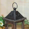 thumbnail image 4 of ZZlannVintage Wooden Decorative Lantern For Hanging Display, Handcrafted Rustic Farmhouse Style Filled With Decorations, Minimalist Cottage Design, 4 of 5