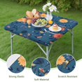 thumbnail image 4 of Pioneer Flower Floral Print Pattern Square Fitted Tablecloth with Elastic Edge,Square Table Cover,Washable Elastic Table Cover for Home Kitchen Party Decor 34"x34", 4 of 6