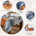 thumbnail image 5 of Blue Pumpkin Fall Table Cloth Waterproof Tablecloths, Thanksgiving Eucalyptus Leaves Gray Wooden Tablecloth Dining Table Cover for Kitchen Party Tabletop Outdoor, Rectangle Tablecloth 52x70 Inch, 5 of 9