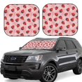 thumbnail image 1 of Lukts Strawberries Print 2 Piece Car Sun Shade Windshield,Foldable Car Shade Front Windshield with Keeps Your Vehicle Cool-Large, 1 of 6
