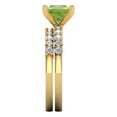 thumbnail image 3 of Clara Pucci 14K Yellow Gold 2.63 Natural Peridot Engraveable Engagement Ring + Wedding Band Set, 3 of 7