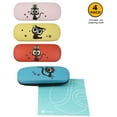 thumbnail image 6 of [4 PACK / 3 PACK], JAVOedge Printed Pattern Durable Hard Clamshell Eyeglass Case with Bonus Microfiber Cloth, 6 of 7