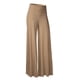 thumbnail image 2 of Pantalones de cintura alta y pierna ancha para mujer: elásticos, informales/para el trabajo/yoga, tejido de punto, para todas las estaciones, color liso, lavables a máquina/a mano, tallas S-XL., 2 of 4