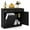 Black, variant on Costway 15.5 Gallon Kitchen Tilt Out Trash Cabinet Rubber Wood Tabletop 2 Drawers