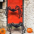 thumbnail image 4 of Luxtrada 2 Pack Halloween Party Giant Spider Halloween Spider Realistic Hairy SPIDER Outdoor Yard Decor – 150CM/5FT, 4 of 6