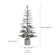thumbnail image 2 of Haute Decor 5 Ft Pre-Lit Flocked Fir Potted Christmas Tree, 2 of 6