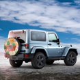 thumbnail image 5 of Fotbe Succulent And Cactus Spare Tire Cover Thickening Universal Fit for Jeep, Trailer, RV, SUV, Truck, Tough Tire Wheel Soft Cover-14 inch, 5 of 9