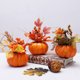 thumbnail image 5 of 2 piezas de adornos de mesa navideña: calabaza artificial, hoja de arce de girasol, 5 of 5