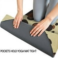 thumbnail image 3 of Gold and Brown Of Leopard Print Hot Yoga Mat Towel Non Slip for Hot Yoga - Quick-Drying Yoga Mat Cover with 4 Corner Pockets with Travel Bag - Hot Yoga Towel Non Slip 74"x26", 3 of 6