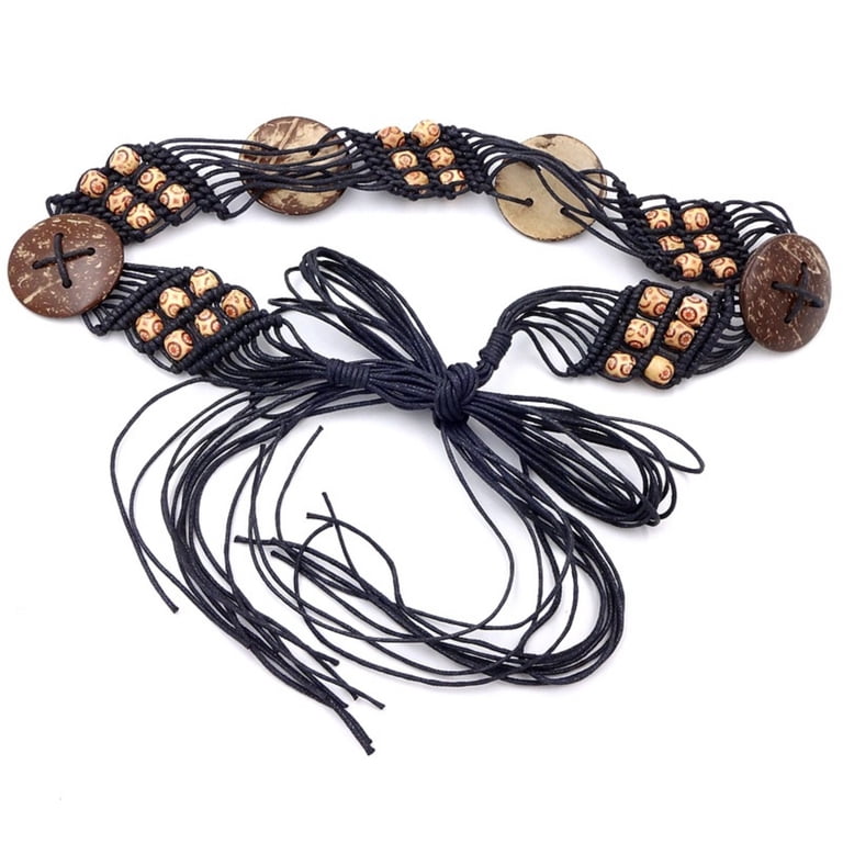Boho Braided Waist Belt for Women, AURORADY Western Hand  display picture 2