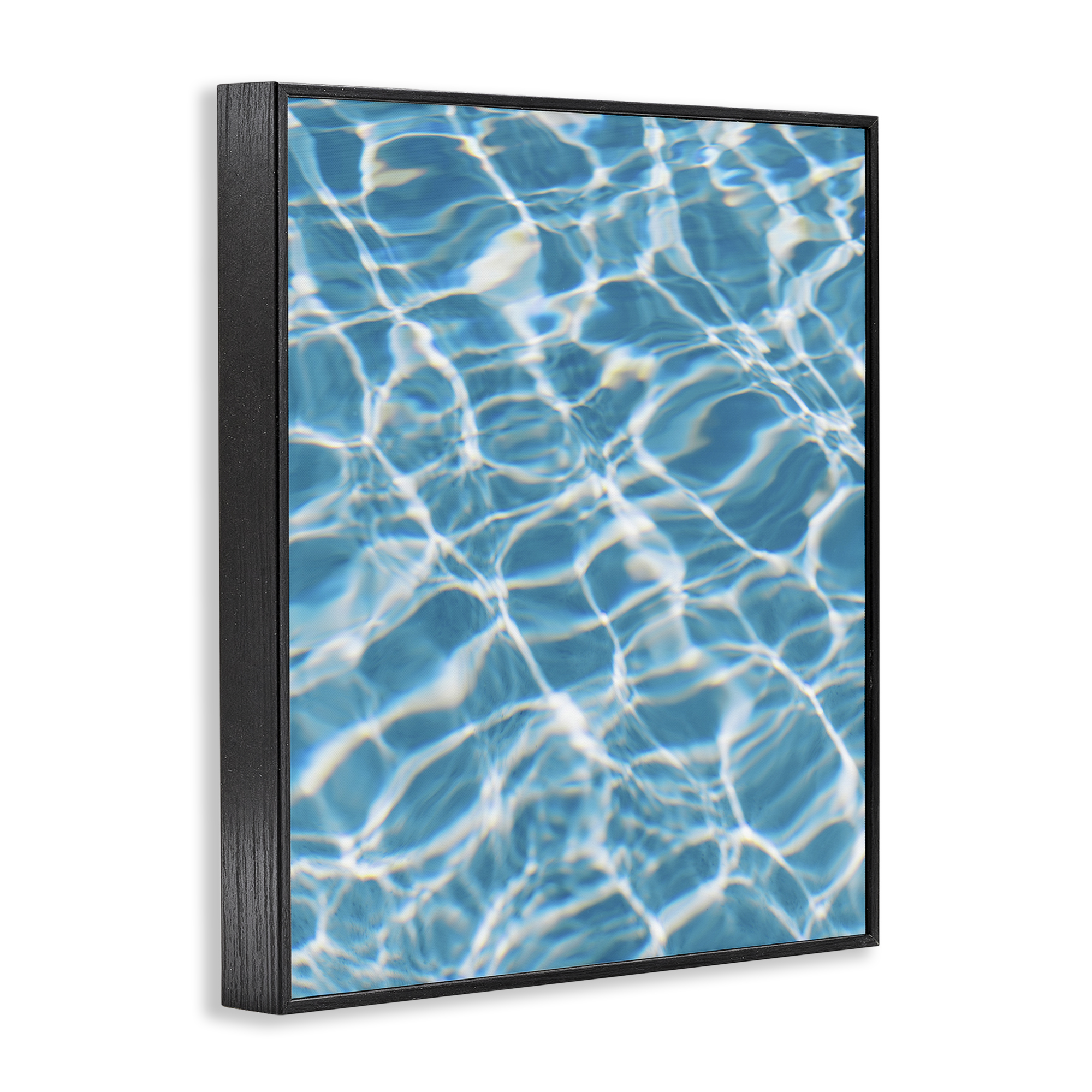 Stupell Industries Ocean Water Ripples Abstract Painting Black Framed Art Print Wall Art, 16 x 20
